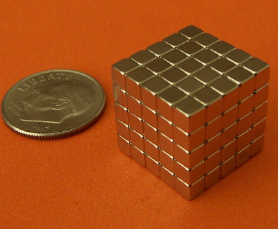 10 Pcs of N52 Neodymium Magnets 1/8 inch Cube