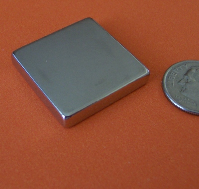 Rare Earth Magnets 1 in x 1 in x 3/16 in N42 Neodymium Block