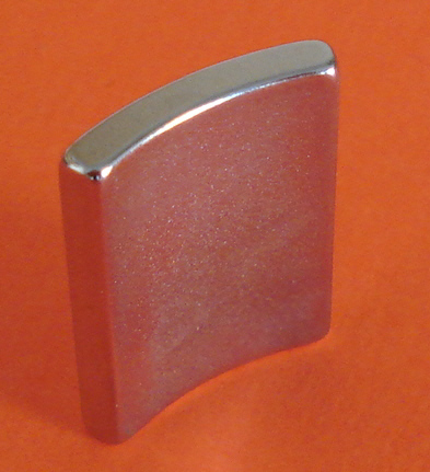 Pair of High Temp Neodymium Arc Magnets 2" OD x 1.75" ID x 1" 45 Deg N42SH