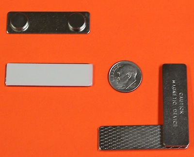 Magnetic Name Tag with Adhesive Tape Steel Plate ID Badge Holder