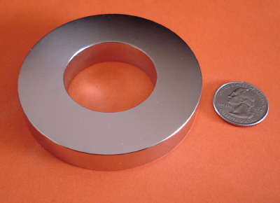 Ring Magnets 3 in OD x 1.5 in ID x 1/2 in Rare Earth Neodymium N42