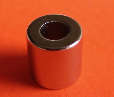 Rare Earth Magnets 1/4 in OD x 1/8 in ID x 1/4 in Neodymium Ring/Tube N42